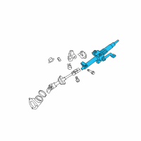 OEM Toyota Camry Column Assembly Diagram - 45250-33660