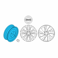 OEM 2016 Nissan Murano Spare Tire Wheel Assembly Diagram - 40300-9PE8E