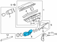 OEM 2022 Chevrolet Express 2500 Outlet Duct Diagram - 84823497