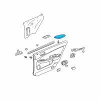 OEM 2004 Honda Accord Armrest Assembly, Right Rear Door (Ivory) (Leather) Diagram - 83702-SDA-A31ZC