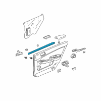 OEM 2007 Honda Accord Weatherstrip, L. RR. Door (Inner) Diagram - 72875-SDA-A01