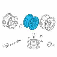 OEM 2004 Honda Pilot Disk, Aluminum Wheel (16X6 1/2Jj) (Topy) Diagram - 42700-S9V-A51