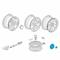 OEM 2005 Honda Pilot Cap, Wheel Center Diagram - 44732-S9V-A23