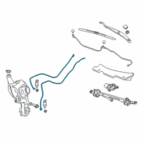 OEM Cadillac Washer Hose Diagram - 84560881