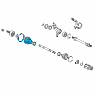 OEM 2017 Acura TLX Boot Set, Outboard Diagram - 44018-TZ3-305