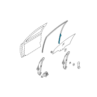 OEM 2010 Hyundai Accent Channel Assembly-Front Door Rear, L Diagram - 82550-1E000