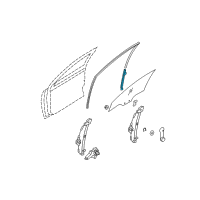 OEM 2008 Hyundai Accent Channel Assembly-Front Door Rear, L Diagram - 82550-1E000