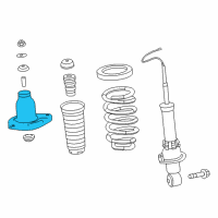 OEM 2020 Acura MDX Base, Rear Shock Absorber Mounting Diagram - 52675-TRX-A01