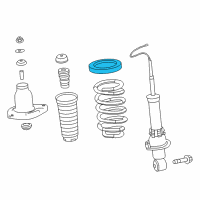 OEM 2017 Acura MDX Rubber, Rear Spring Mounting Diagram - 52686-T6Z-A01