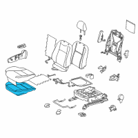 OEM 2014 Toyota Prius C Seat Cushion Pad Diagram - 71511-52670