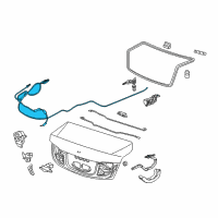 OEM 2013 Acura ILX Cable, Trunk & Fuel Lid Opener Diagram - 74880-TX6-A01