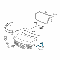 OEM 2014 Acura ILX Hinge, Driver Side Trunk Diagram - 68660-TX6-A01ZZ