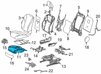 OEM 2022 Lexus NX250 PAD, FR SEAT CUSHION Diagram - 71511-78110