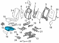 OEM Lexus NX250 PAD, FR SEAT CUSHION Diagram - 71511-78110