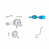 OEM 2003 Jeep Liberty Axle Half Shaft Diagram - 52111778AB