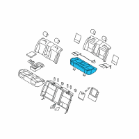 OEM 2013 Lincoln MKS Seat Cushion Pad Diagram - 8A5Z-54600A88-B