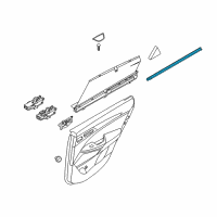 OEM 2019 Kia Cadenza WEATHERSTRIP-Rear Door Belt Inside Diagram - 83231F6000