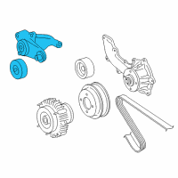 OEM 2016 Toyota Tacoma Serpentine Tensioner Diagram - 16620-75051