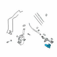 OEM 2016 Kia Sorento Windshield Wiper Motor Assembly Diagram - 98110C5000