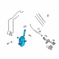 OEM Kia Sorento Windshield Washer Reservoir Assembly Diagram - 98620C6000