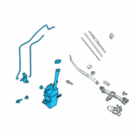 OEM Kia Washer Reservoir & Pump Assembly Diagram - 98610C6000