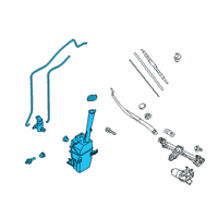 OEM 2019 Kia Sorento Washer Reservoir & Pump Assembly Diagram - 98610C6000