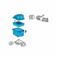 OEM Ford Explorer Sport Air Cleaner Assembly Diagram - YL2Z-9600-A