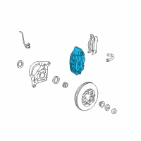 OEM Lincoln Blackwood Caliper Assembly Diagram - 6L3Z-2B121-D