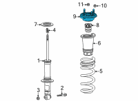 OEM 2022 Chevrolet Suburban Strut Mount Diagram - 84477438