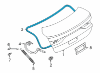 OEM BMW M235i xDrive Gran Coupe TRUNK LID SEALING Diagram - 51-76-7-224-108