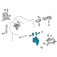 OEM Lexus UX200 BRACKET, ENGINE MOUN Diagram - 12315-24011