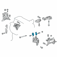 OEM 2021 Toyota Corolla Side Mount Bracket Stay Diagram - 12318-24030