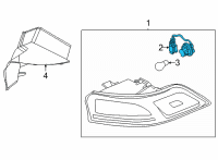 OEM Kia Carnival HOLDER & WIRING-REAR Diagram - 92491R0010