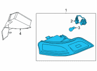 OEM 2022 Kia Carnival Lamp Assembly-Rear Comb Diagram - 92401R0010
