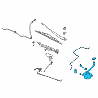 OEM 2018 Lincoln MKT Reservoir Assembly Diagram - DA8Z-17618-C