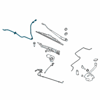 OEM 2016 Lincoln MKT Washer Hose Diagram - DA8Z-17A605-A