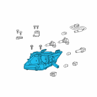 OEM 2012 Lexus RX350 Headlamp Unit Assembly, Left Diagram - 81170-48680