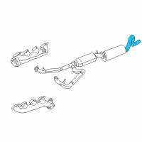 OEM Ford E-350 Econoline Club Wagon Extension Pipe Diagram - XC2Z-5A212-EA