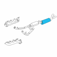 OEM 1999 Ford E-350 Super Duty Muffler Diagram - F8UZ5230AA