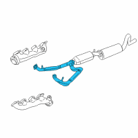 OEM 2005 Ford E-350 Club Wagon Front Pipe Diagram - 4C2Z-5246-BA