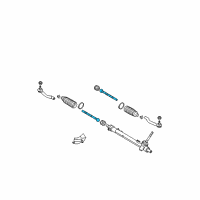 OEM 2010 Nissan Rogue Socket Kit-Tie Rod, Inner Diagram - D8521-JG00A