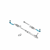 OEM 2013 Nissan Rogue Socket Kit-Tie Rod, Outer Diagram - D8640-JY00A