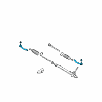 OEM 2011 Nissan Rogue Socket Kit-Tie Rod, Outer Diagram - D8640-JY00A