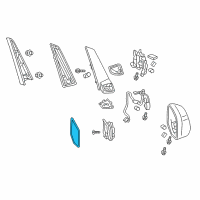 OEM 2013 Honda Odyssey Mirror Sub-Assembly, Driver Side (Flat) Diagram - 76253-TK8-A01