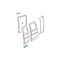 OEM 2010 Chevrolet Express 1500 WEATHERSTRIP ASM-RR S/D LWR AUX Diagram - 23345376