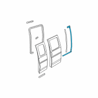 OEM 2010 Chevrolet Express 1500 Lower Weatherstrip Diagram - 15821952