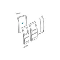 OEM Chevrolet Express 2500 Upper Weatherstrip Diagram - 23345370