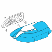 OEM BMW Z3 Right Rear Light, White Turn Indicator Diagram - 63-21-2-695-040