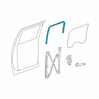 OEM 2014 Chevrolet Silverado 2500 HD Run Weatherstrip Diagram - 22803679