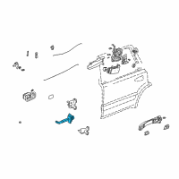 OEM 2005 Honda CR-V Checker, Left Rear Door Diagram - 72880-S9A-000